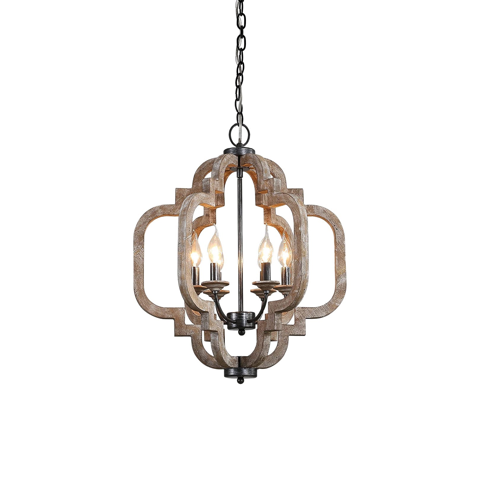 Polar Lampe Suspension en Bois et Métal Style Luxueux Postmoderne