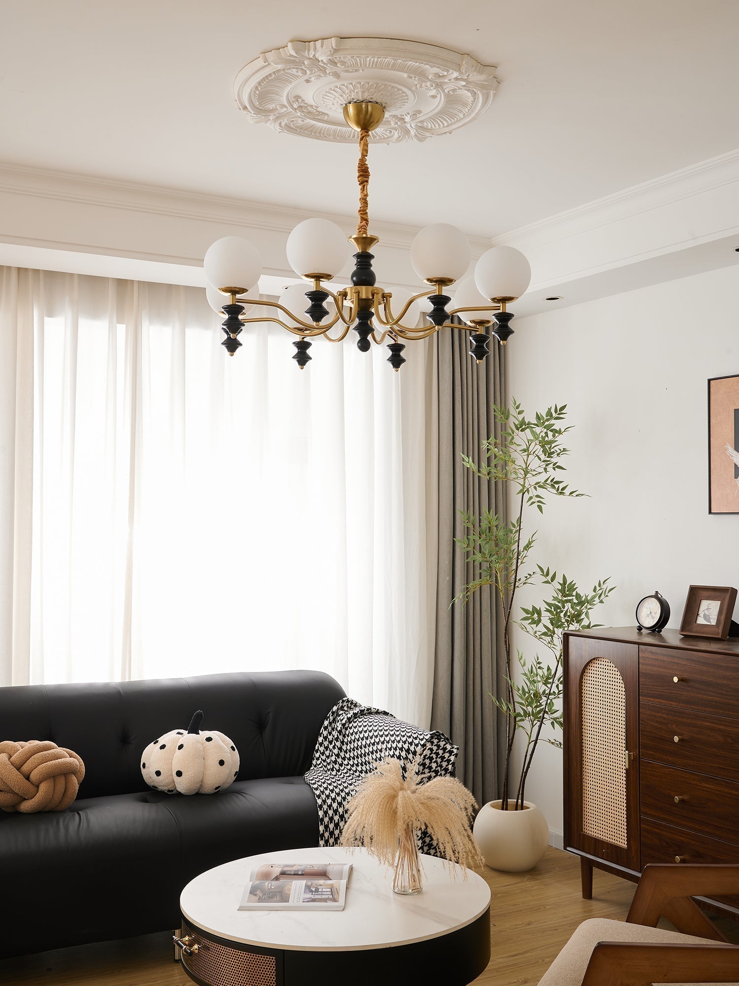 Ordore Lustre en Bois Vintage Traditionnel