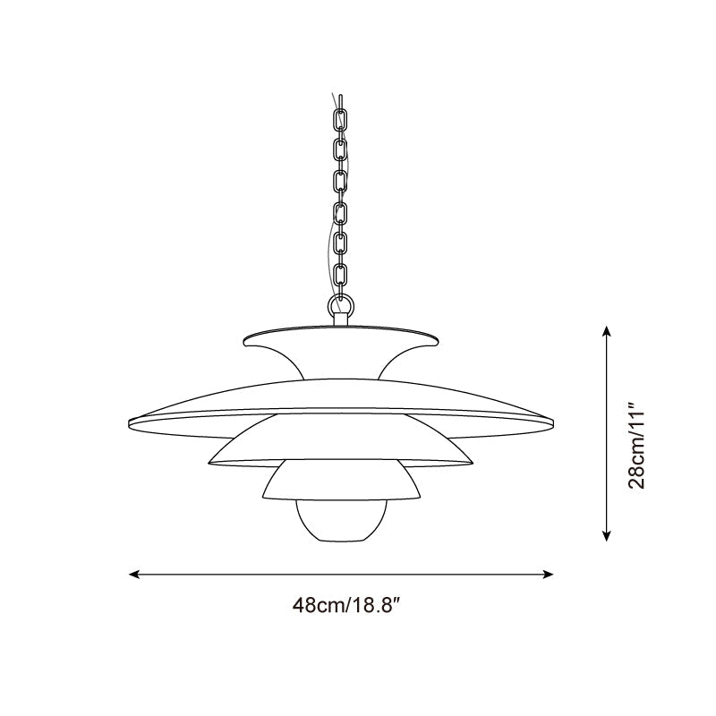 Cadenza Suspension en Verre Chrome Moderne