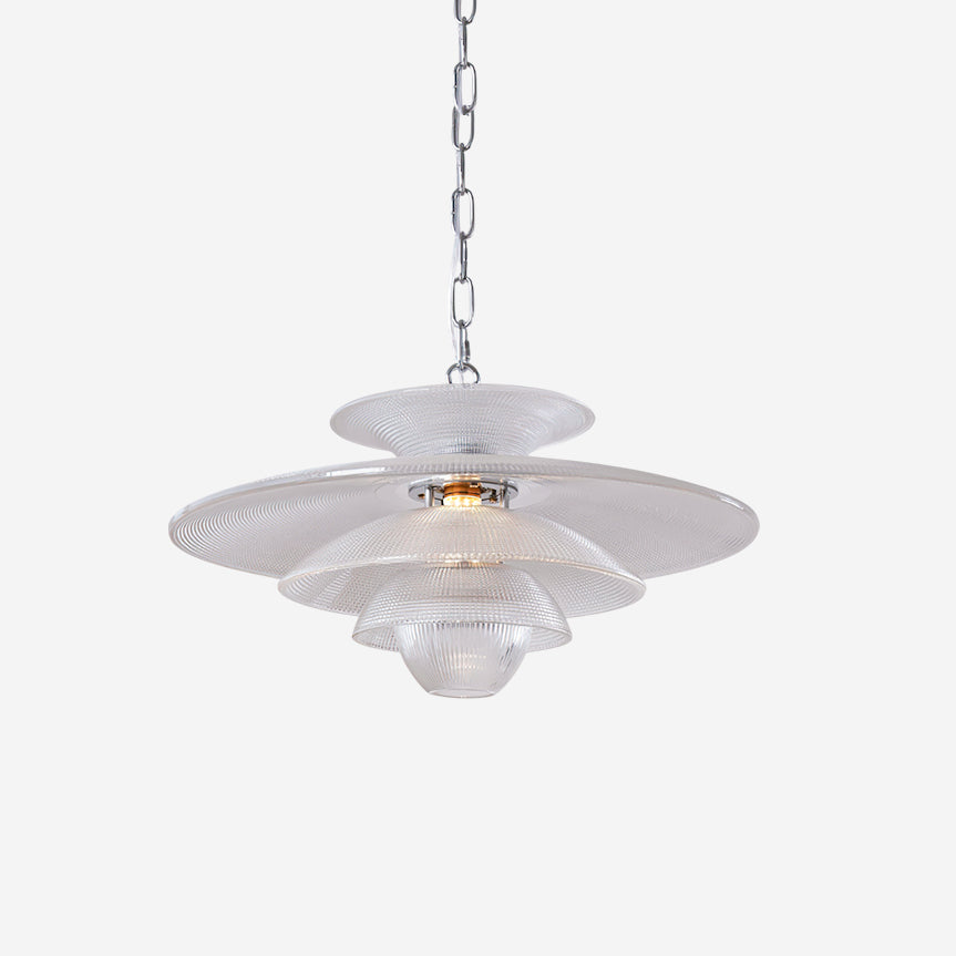 Cadenza Suspension en Verre Chrome Moderne