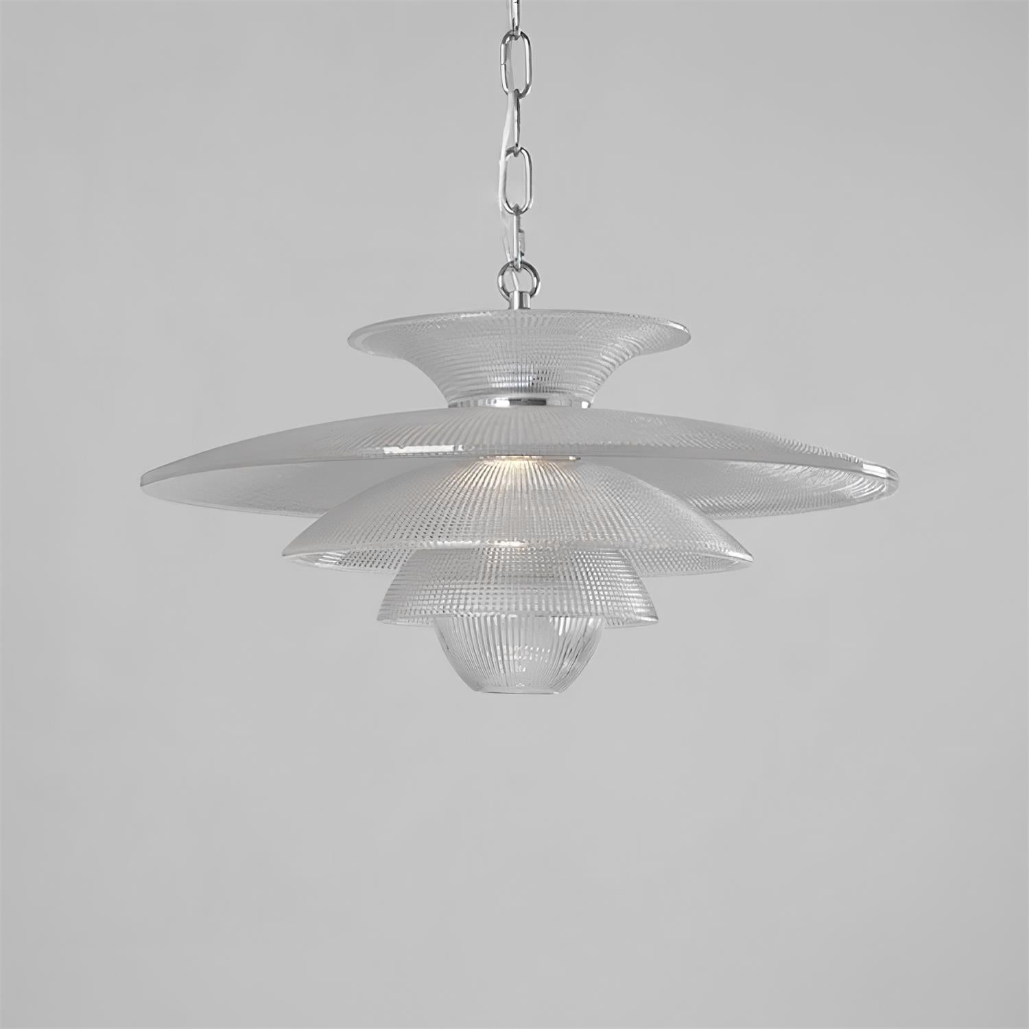 Cadenza Suspension en Verre Chrome Moderne