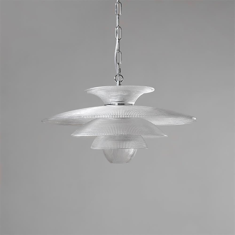 Cadenza Suspension en Verre Chrome Moderne