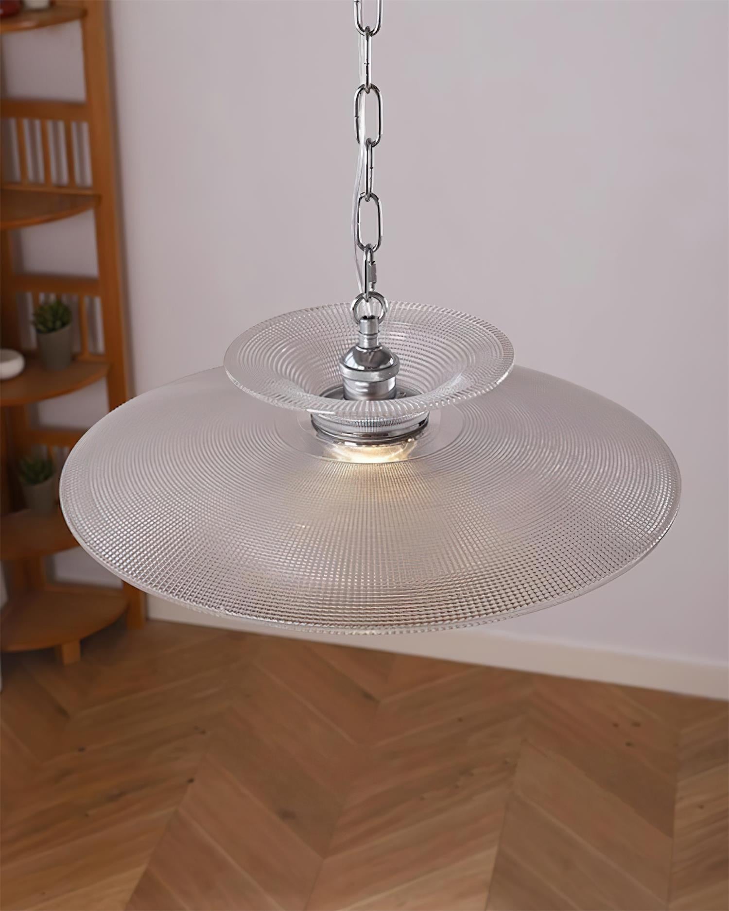 Cadenza Suspension en Verre Chrome Moderne