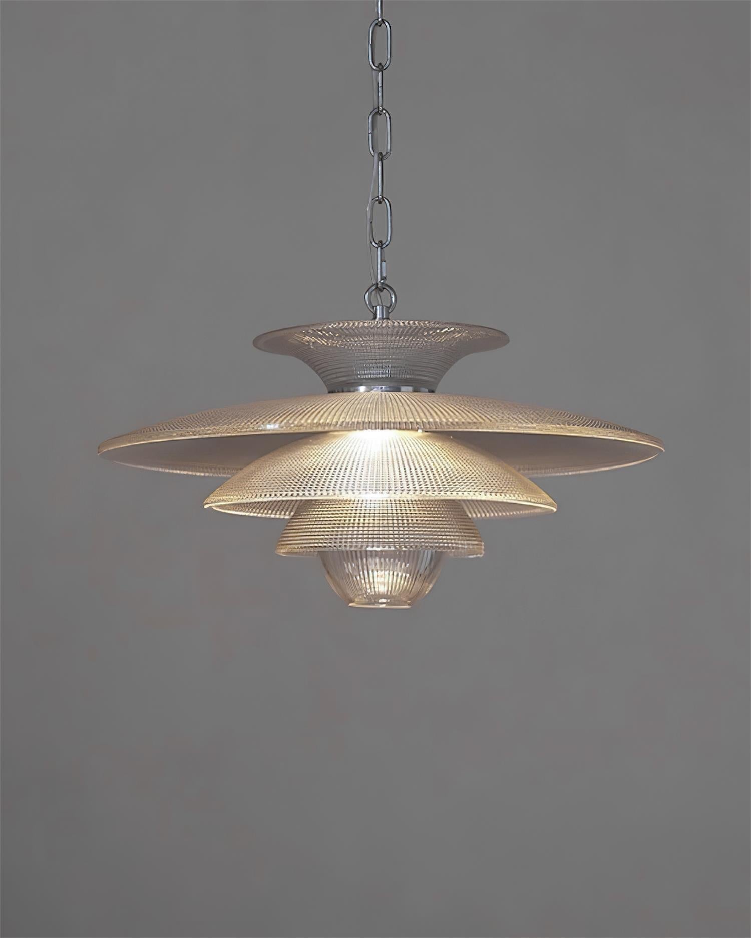 Cadenza Suspension en Verre Chrome Moderne