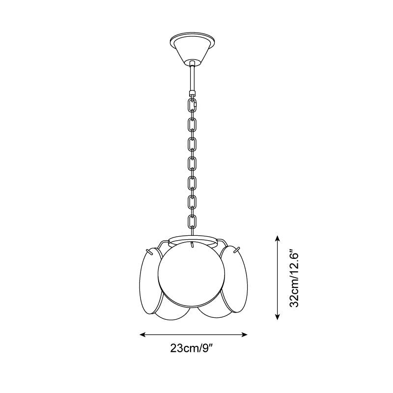Caelina Suspension Disques en Verre Tourbillonnants