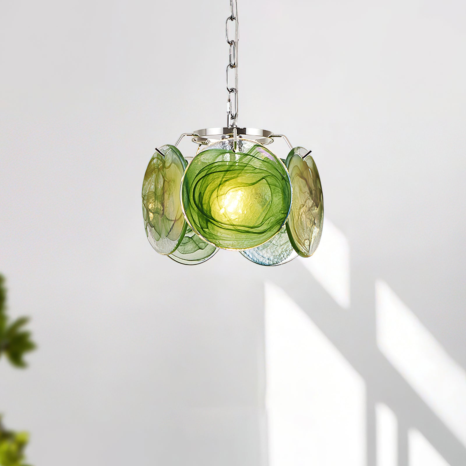 Caelina Suspension Disques en Verre Tourbillonnants