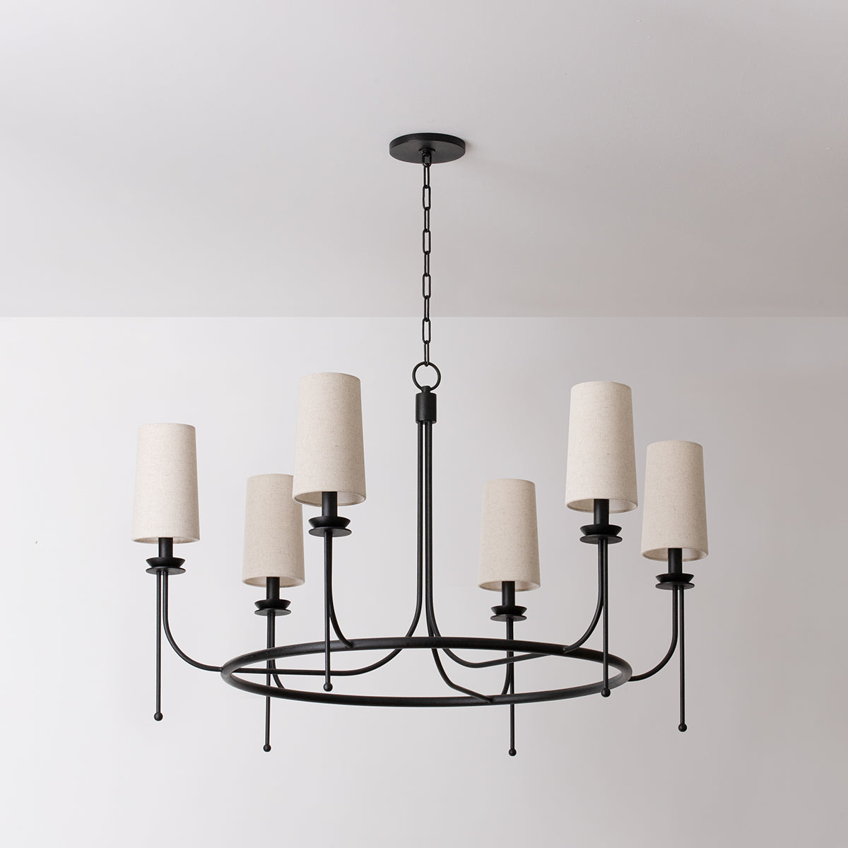 Aurora Lustre en Laiton et Tissu Style Industriel Vintage