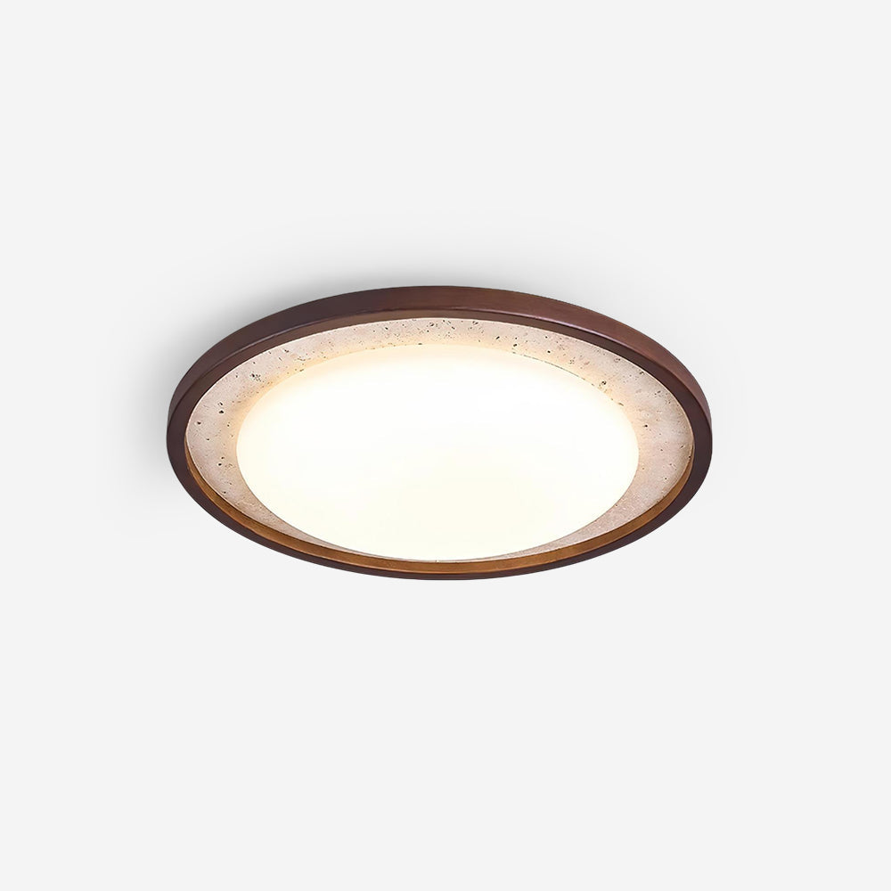 Ritta Lampe Plafonnier Sculpturale Travertin