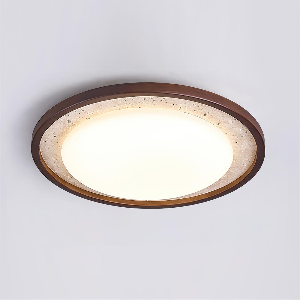 Ritta Lampe Plafonnier Sculpturale Travertin