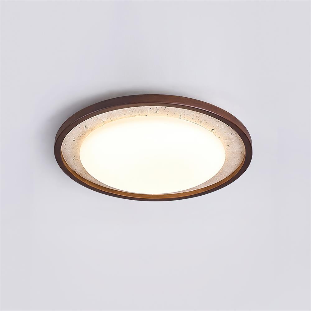 Ritta Lampe Plafonnier Sculpturale Travertin