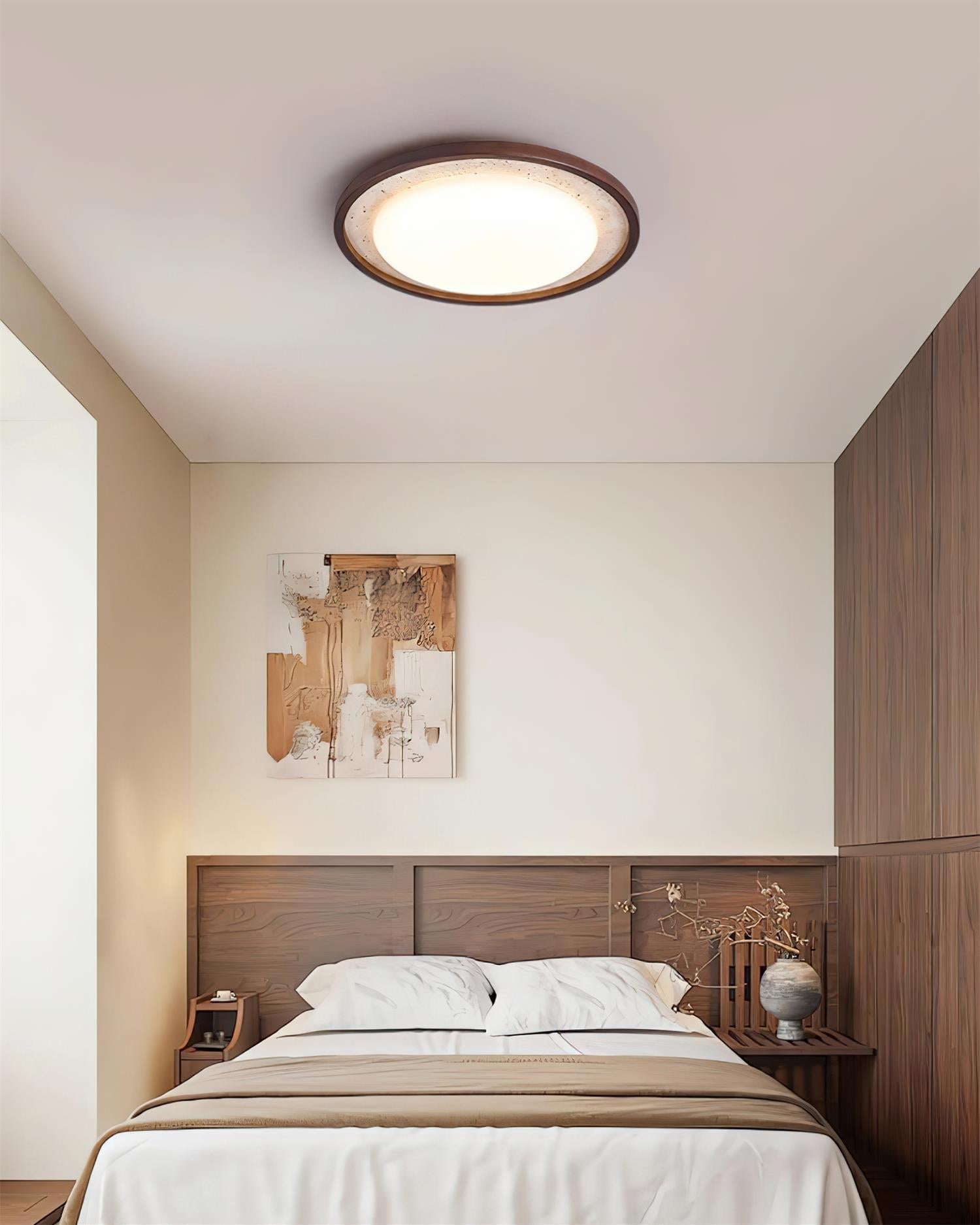 Ritta Lampe Plafonnier Sculpturale Travertin