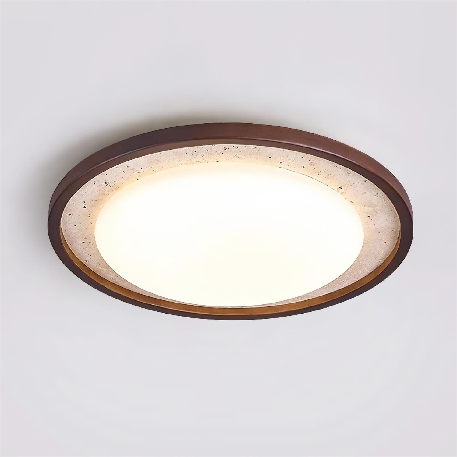 Ritta Lampe Plafonnier Sculpturale Travertin