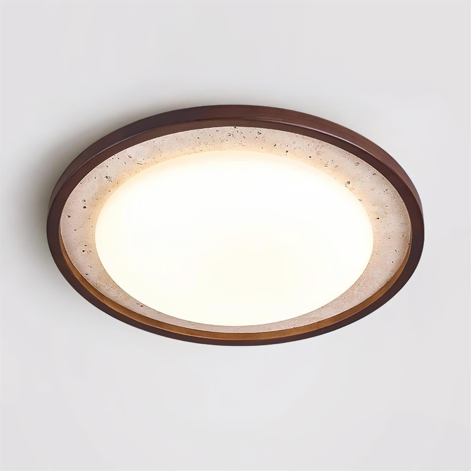 Ritta Lampe Plafonnier Sculpturale Travertin