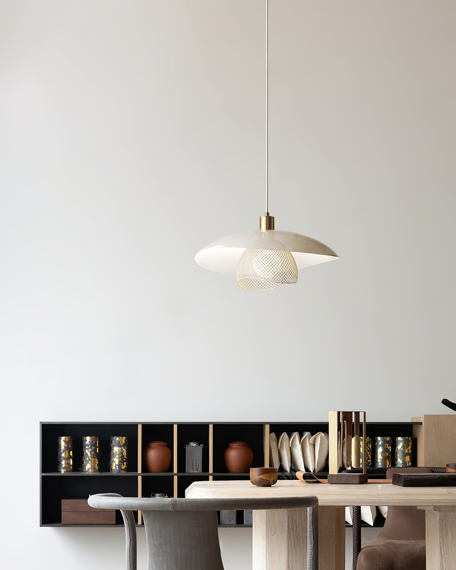 Floyd Lampe Suspendue en Métal Blanc Style Minimaliste Moderne Dynam