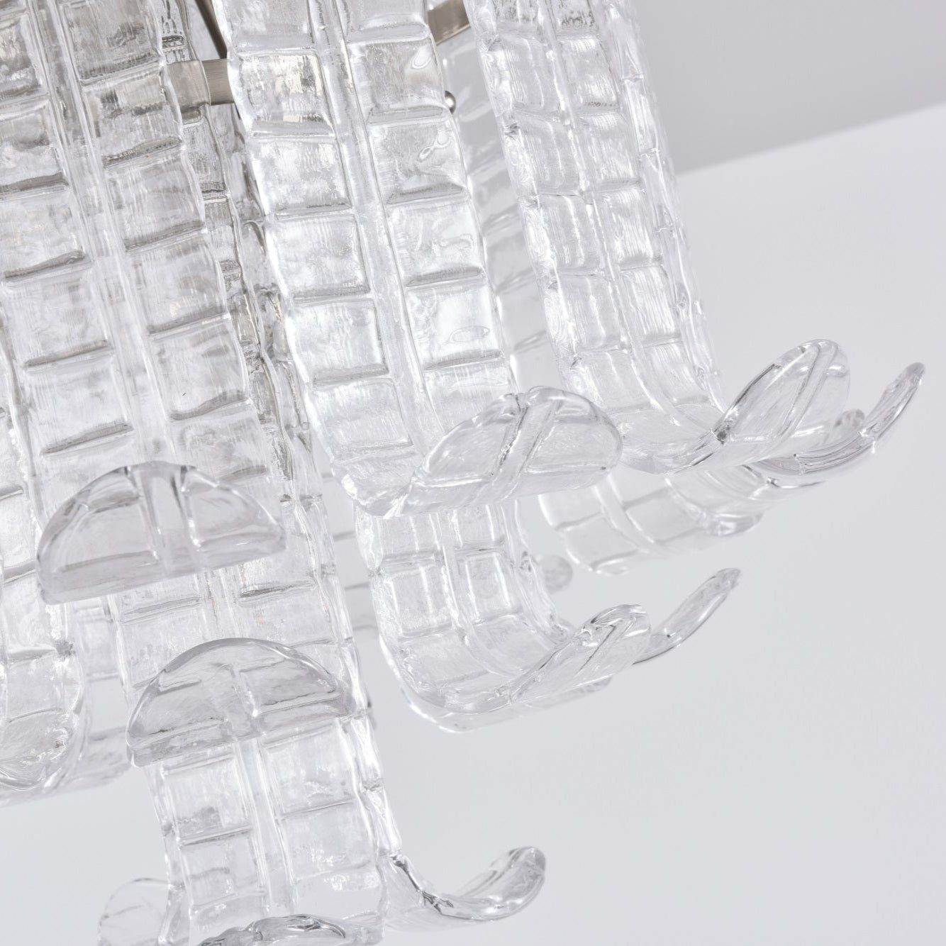 Aurora Lampe de Plafond en Verre de Murano Clair