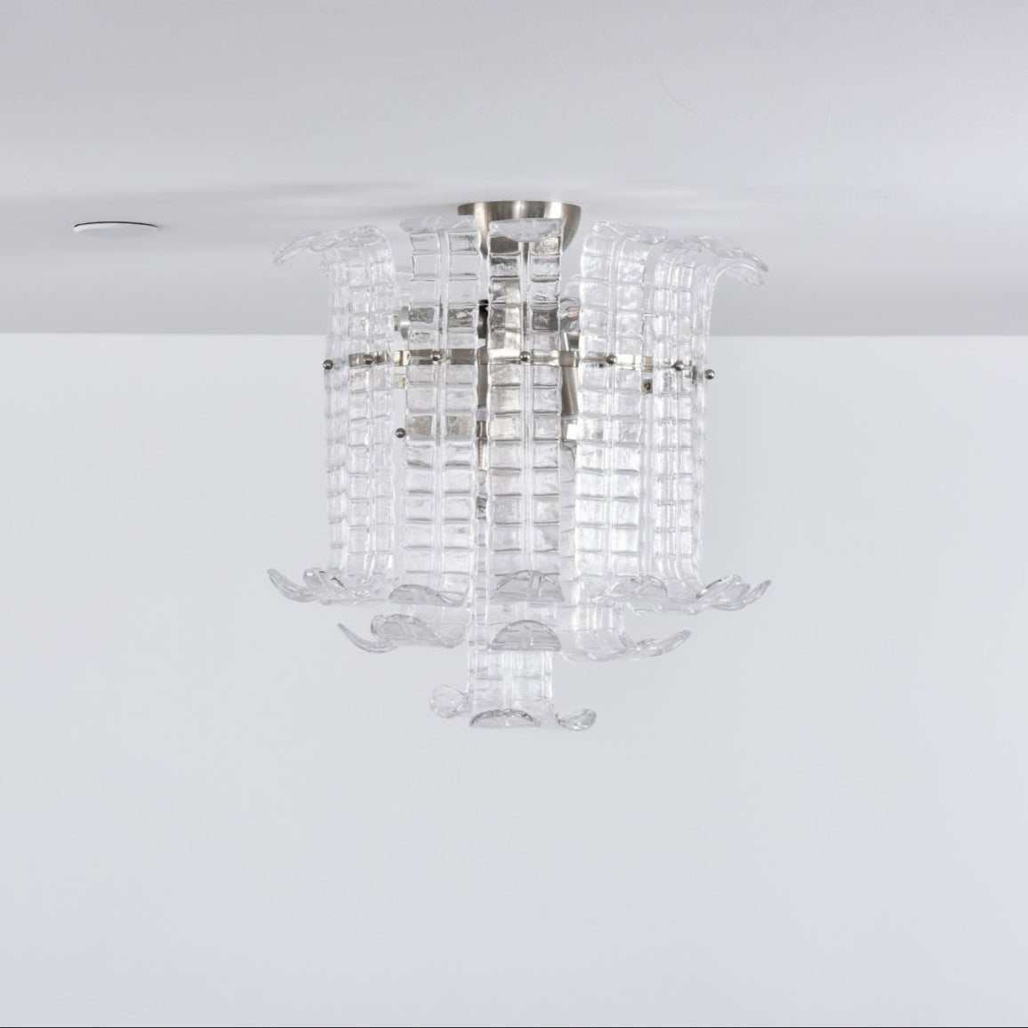 Aurora Lampe de Plafond en Verre de Murano Clair