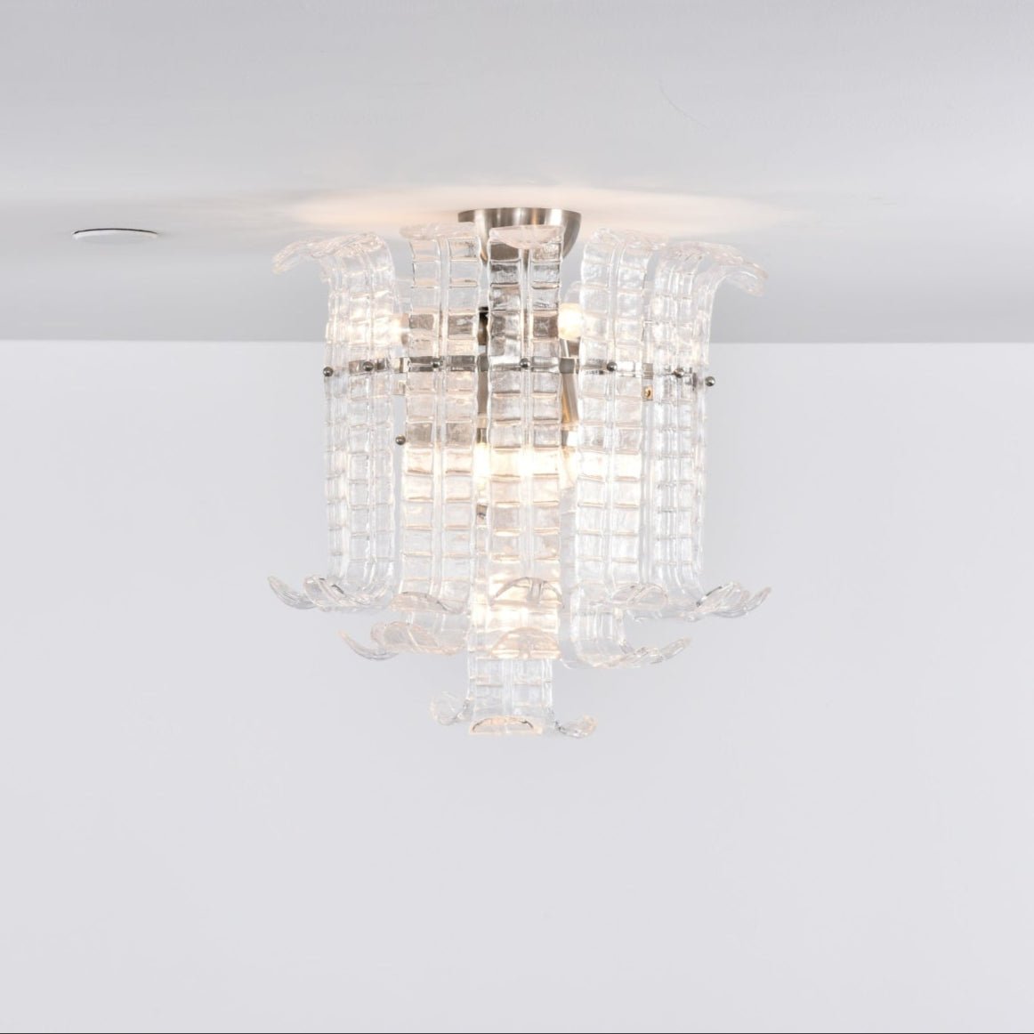 Aurora Lampe de Plafond en Verre de Murano Clair