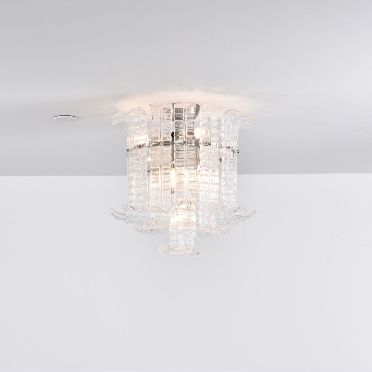 Aurora Lampe de Plafond en Verre de Murano Clair