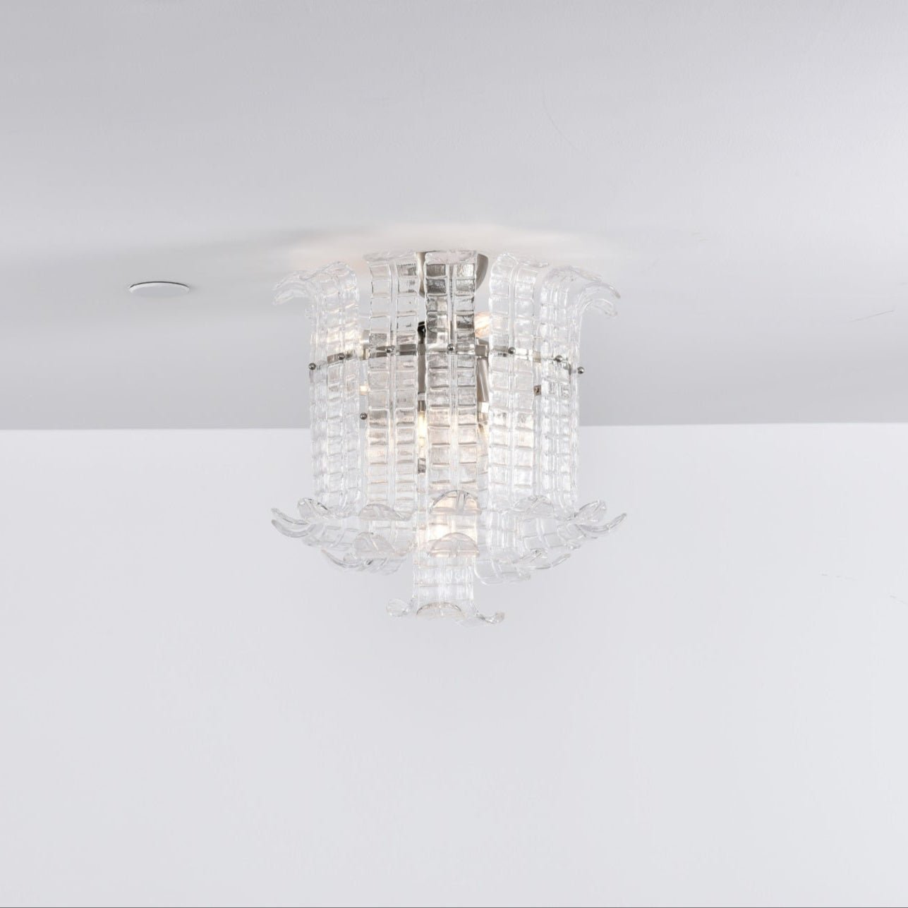 Aurora Lampe de Plafond en Verre de Murano Clair