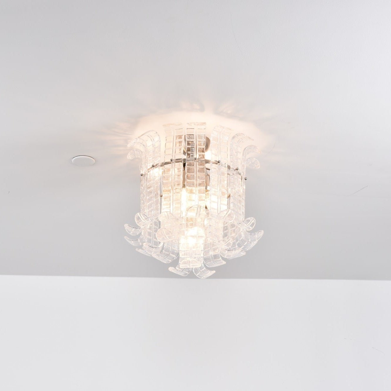 Aurora Lampe de Plafond en Verre de Murano Clair