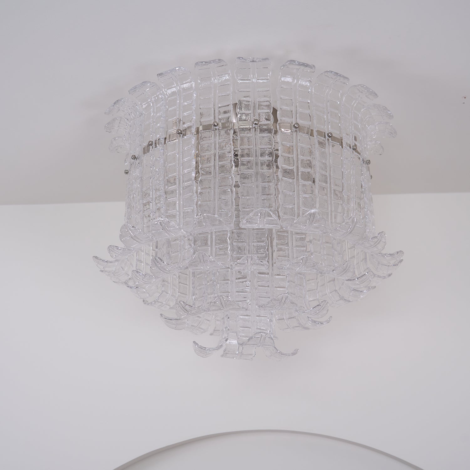 Aurora Lampe de Plafond en Verre de Murano Clair