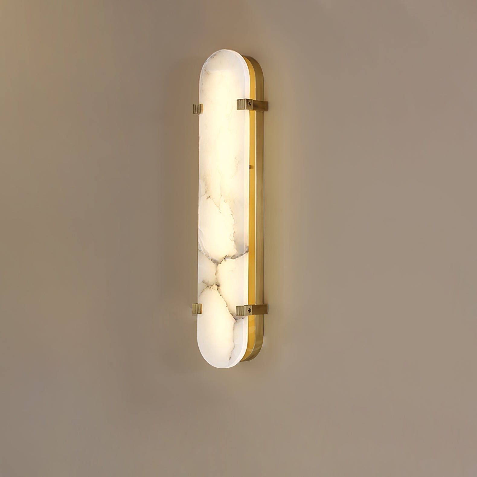Lunaris Applique Murale Ovale Minimaliste en Albâtre