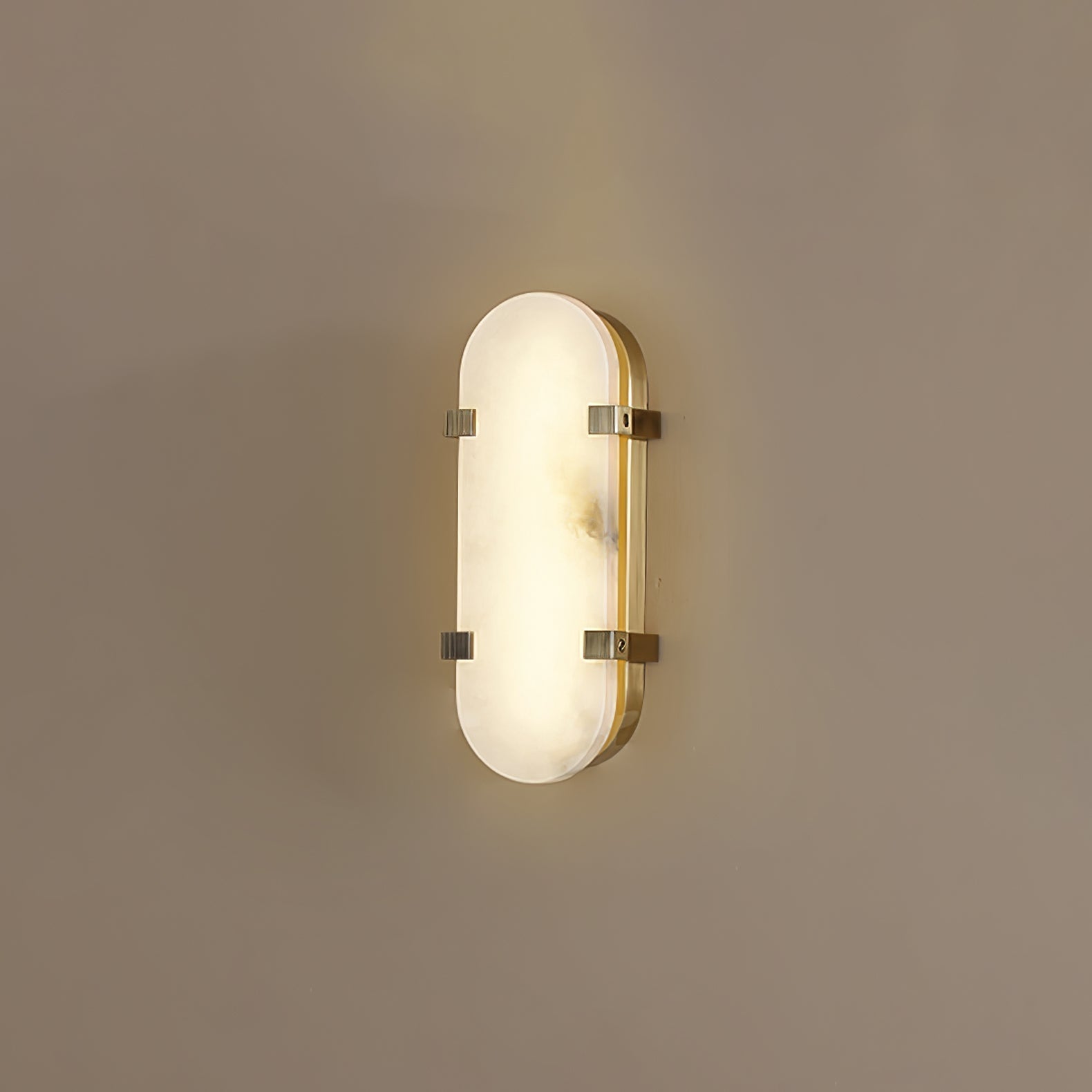Lunaris Applique Murale Ovale Minimaliste en Albâtre