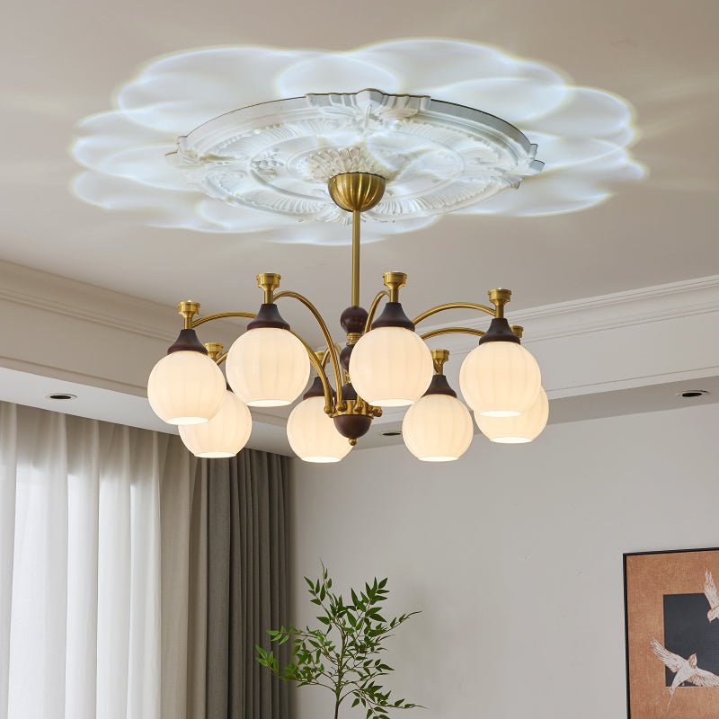 Illoros Lustre en Bois Élégance Traditionnelle