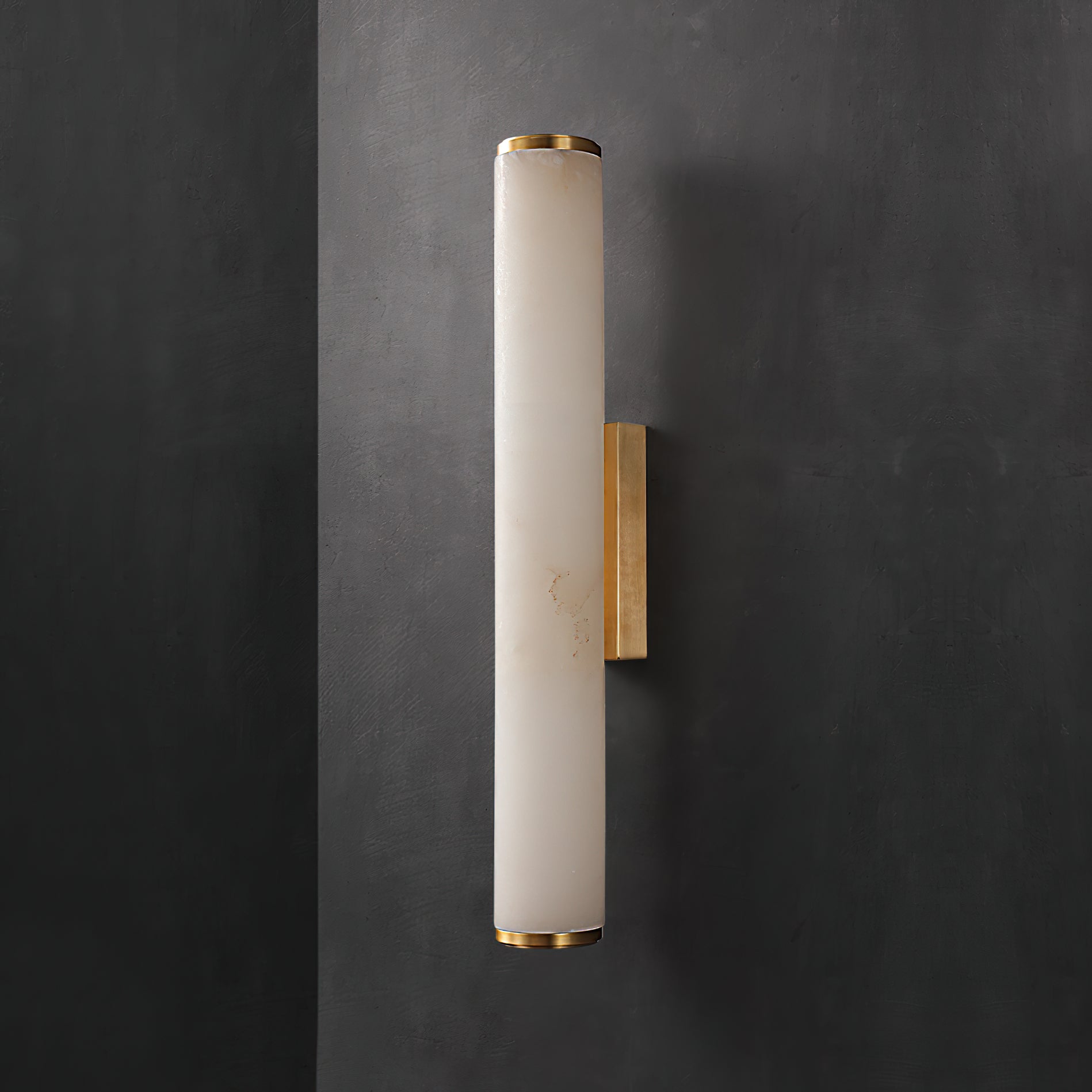 Arcus Lampe Murale Applique Style Élégant Minimaliste Moderne en Laiton et Albâtre