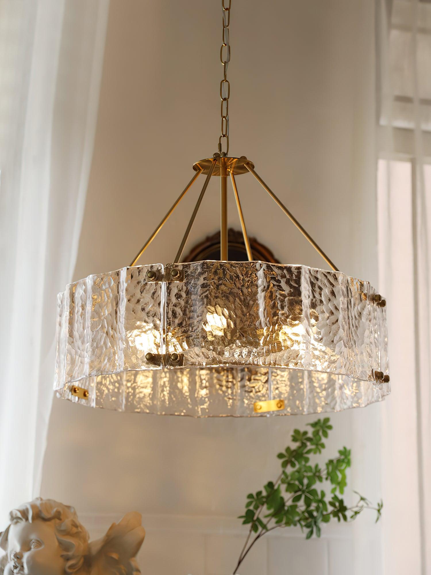 Lustra Lustre Verre Texturé Clair Calvert