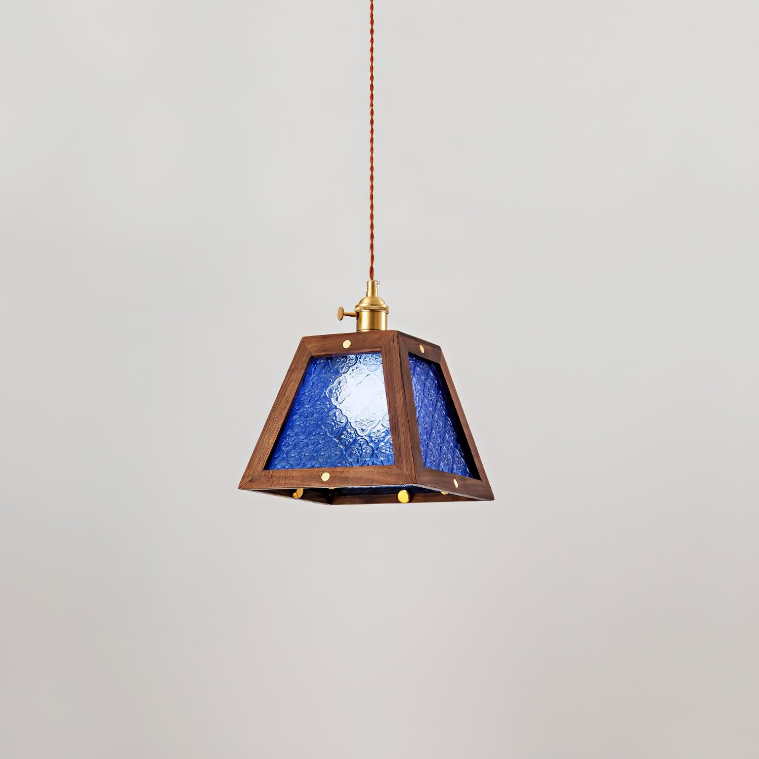 Calvi Lampe Suspendue Verre à Motif Floral Vintage