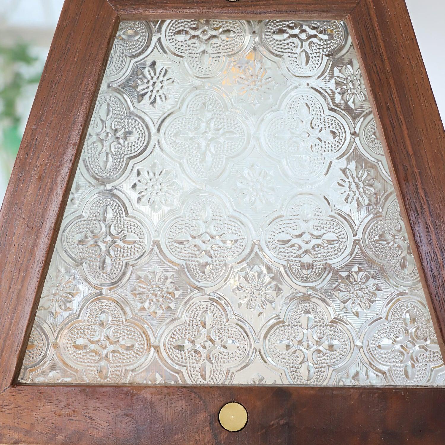 Calvi Lampe Suspendue Verre à Motif Floral Vintage