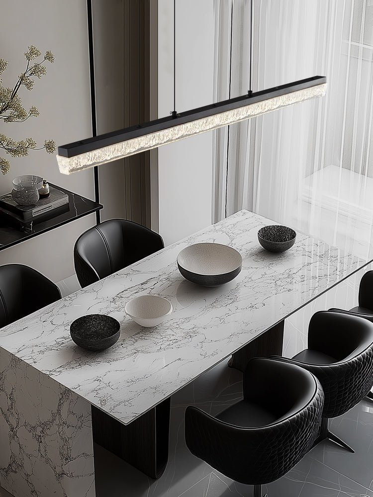 Lustra Pendant Light Black Acrylic Linear