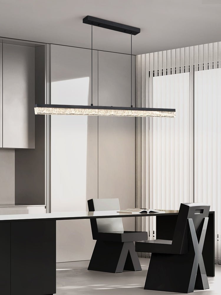 Lustra Pendant Light Black Acrylic Linear