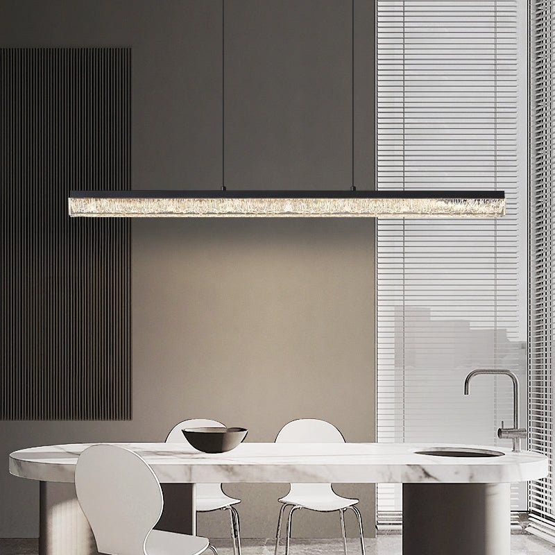 Lustra Pendant Light Black Acrylic Linear