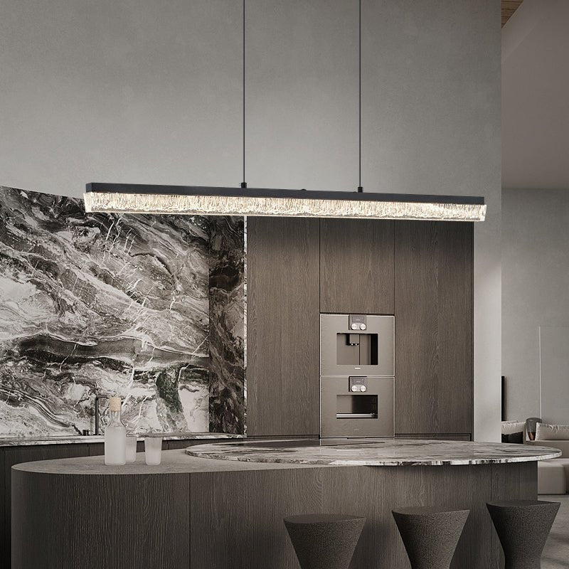 Lustra Pendant Light Black Acrylic Linear