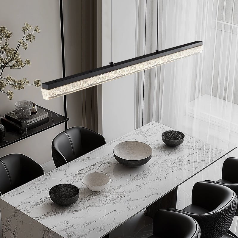 Lustra Pendant Light Black Acrylic Linear