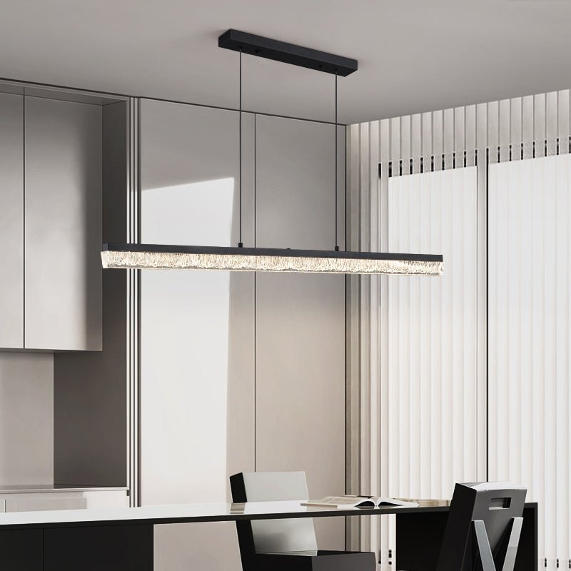 Lustra Pendant Light Black Acrylic Linear