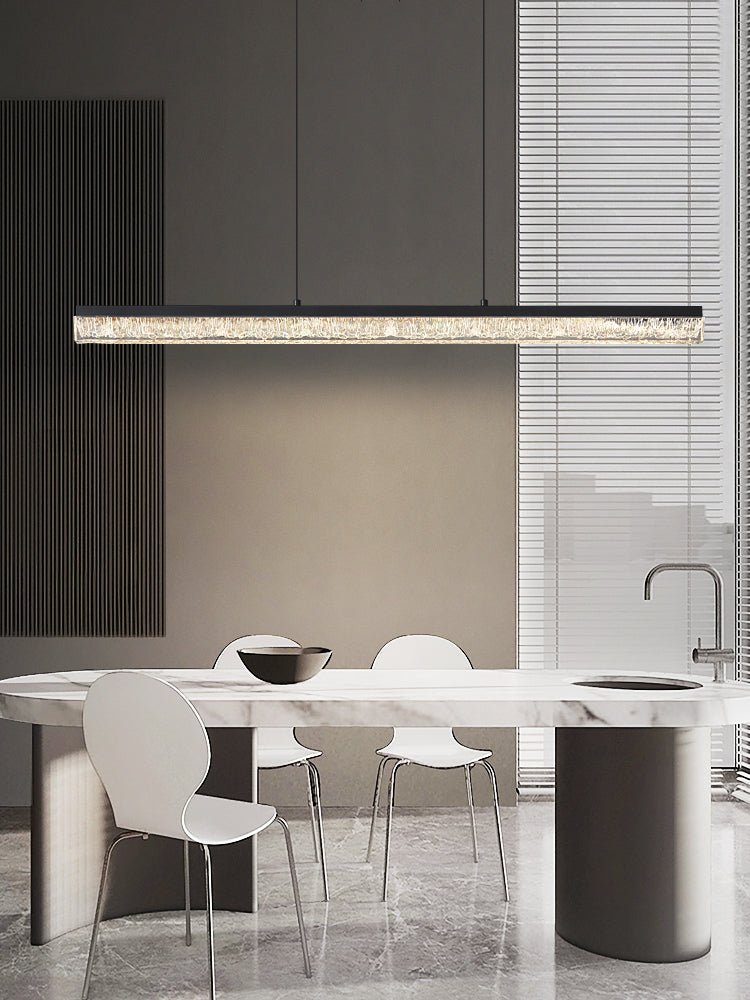 Lustra Pendant Light Black Acrylic Linear