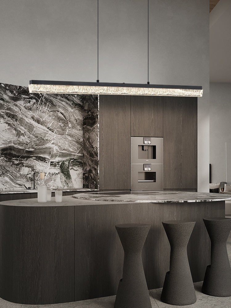 Lustra Pendant Light Black Acrylic Linear