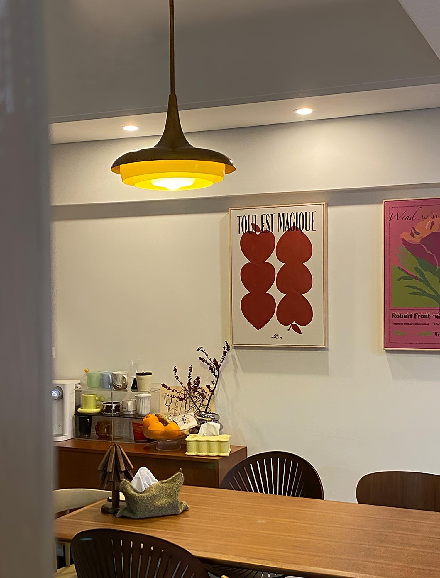 Vioce Suspension en Verre Mid-Century Moderne