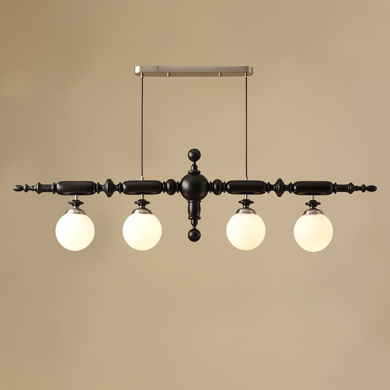 Isilira Suspension linéaire classique en bois et verre