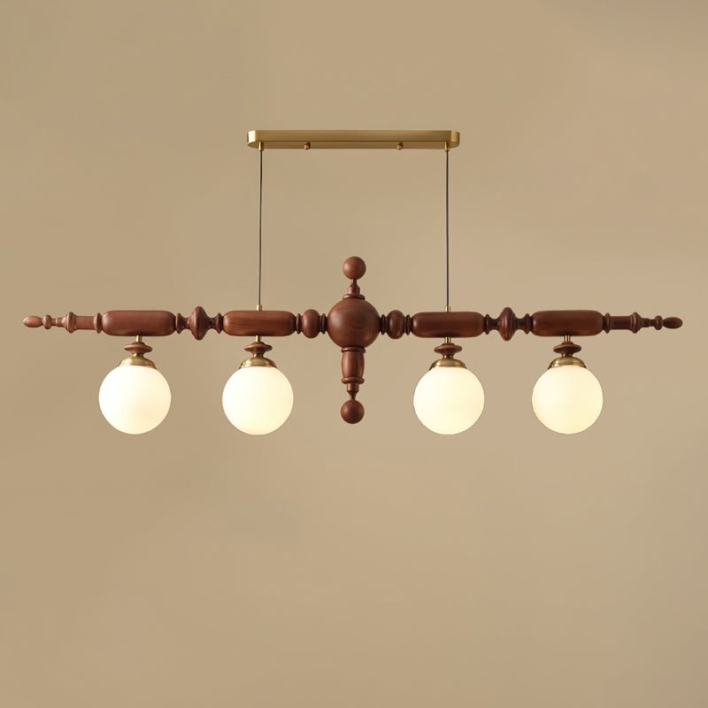 Isilira Suspension linéaire classique en bois et verre