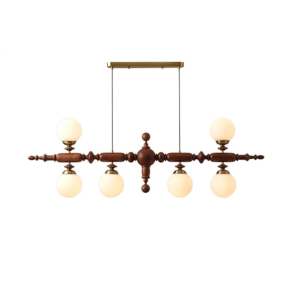 Isilira Suspension linéaire classique en bois et verre