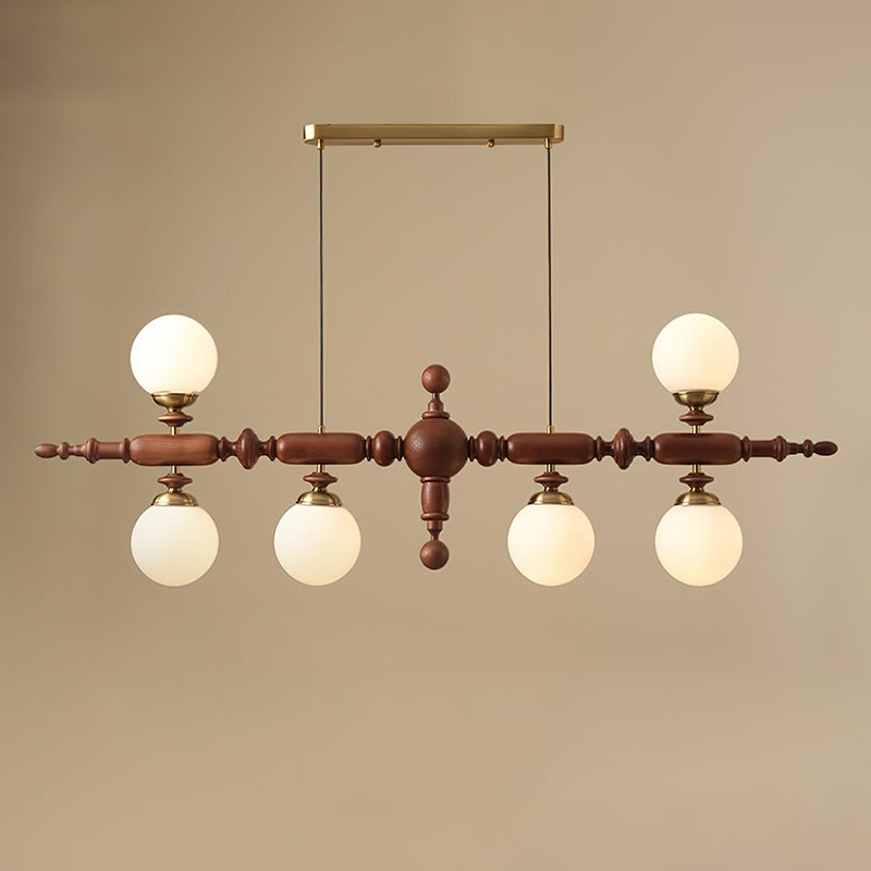 Isilira Suspension linéaire classique en bois et verre