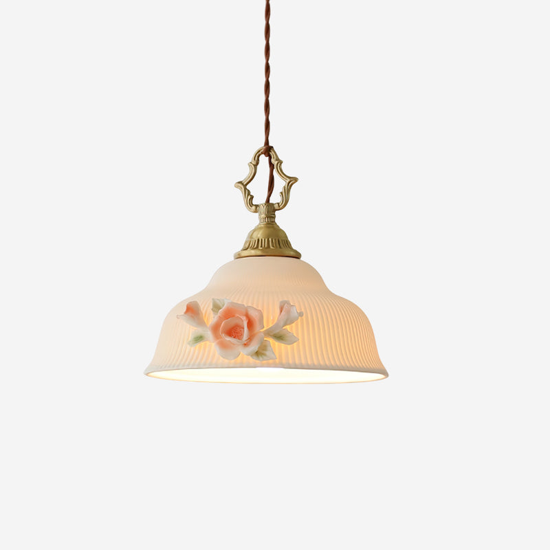Camellia Suspension Porcelaine Fleur Romantique