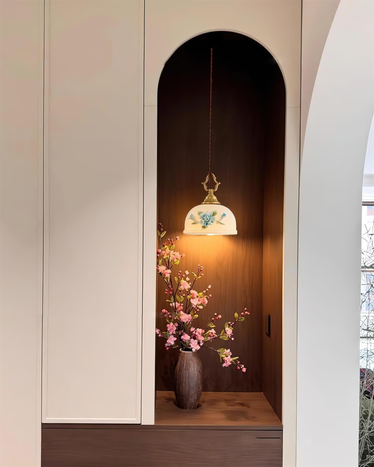 Camellia Suspension Porcelaine Fleur Romantique