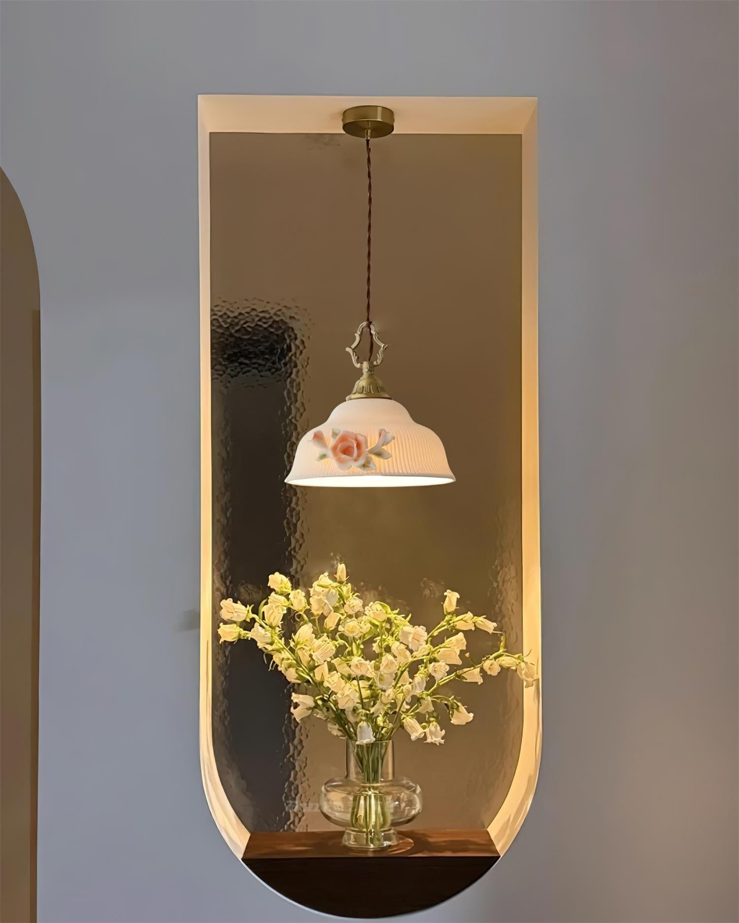 Camellia Suspension Porcelaine Fleur Romantique