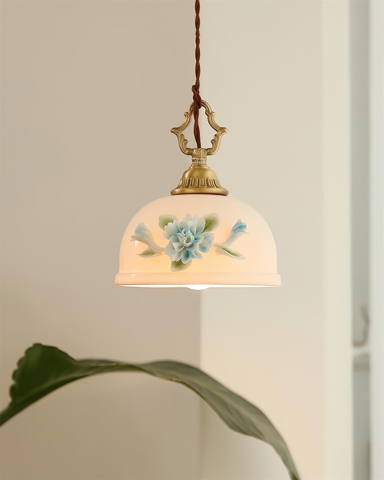 Camellia Suspension Porcelaine Fleur Romantique