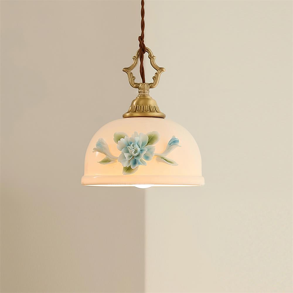 Camellia Suspension Porcelaine Fleur Romantique